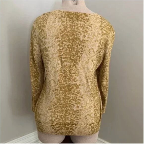 Talbots Animal Print Front Button Cardigan Size Small - Picture 2 of 5